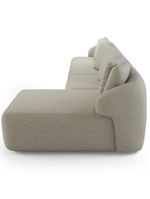 Sofá 5 Lugares Com Chaise Direito Sala Living 334cm Arlo F04 Linho Bege - Lyam Decor