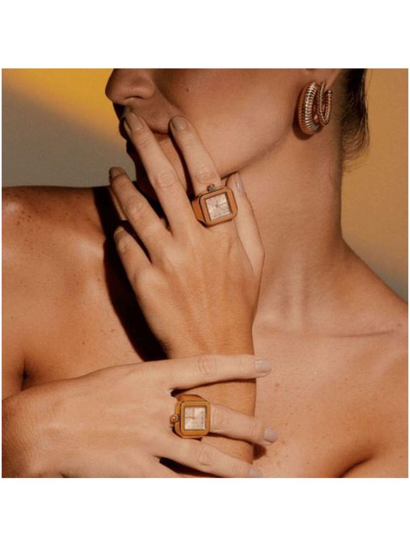 Relógio Anel Euro Feminino Unique Dourado - Eu2035yww-4di Eu2035yww-4di