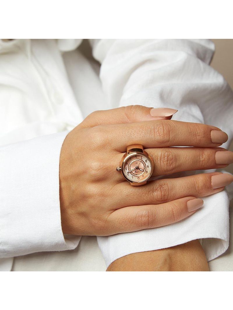Relógio Anel Euro Feminino Unique Rosé - Eu2035yux-4j Eu2035yux-4j