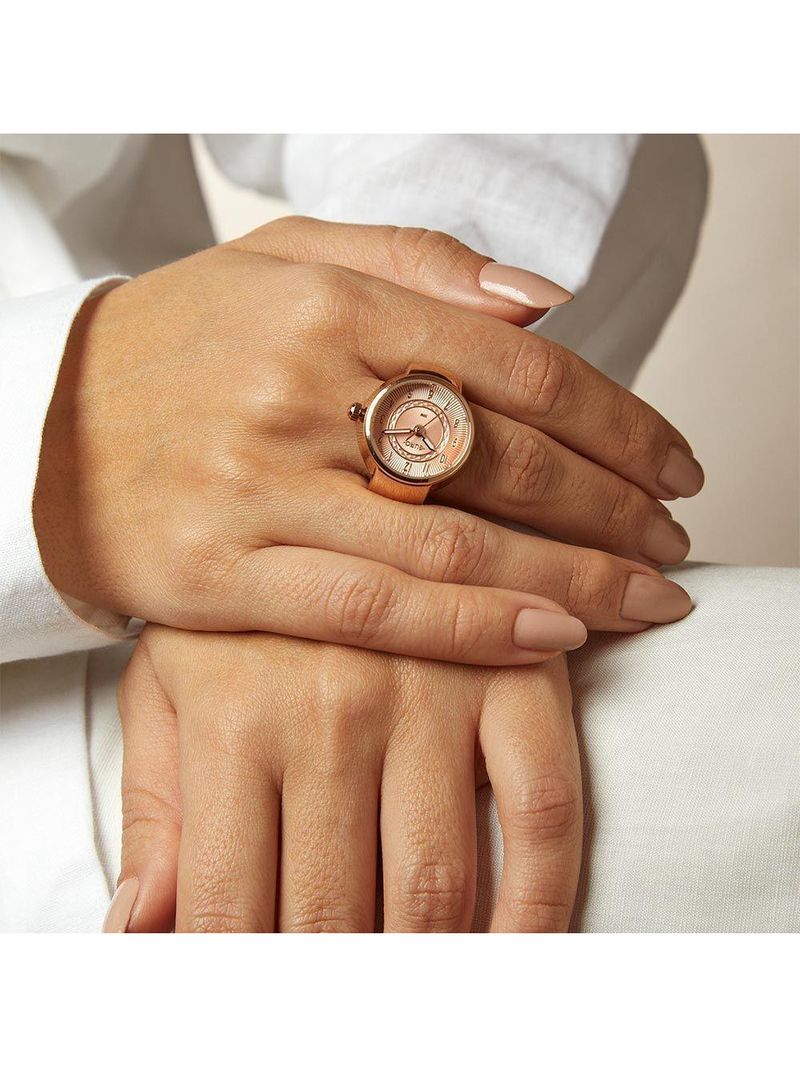 Relógio Anel Euro Feminino Unique Rosé - Eu2035yux-4j Eu2035yux-4j