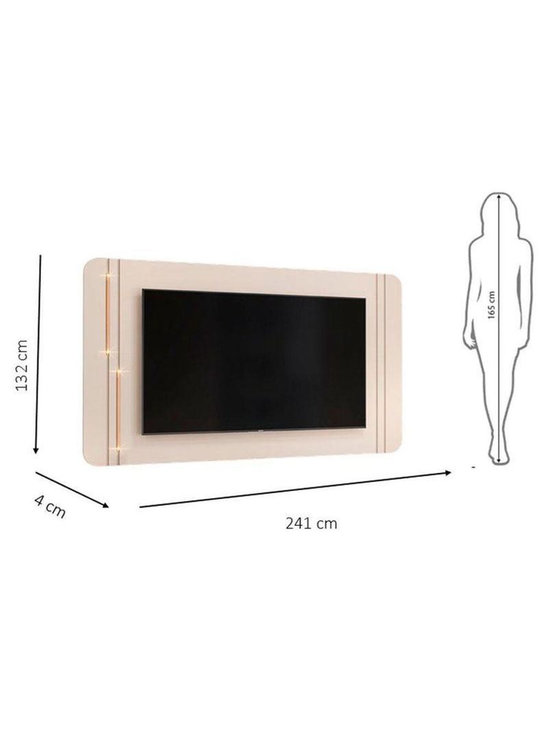 Rack Bancada Com Painel Ariana Off White – Dj Móveis