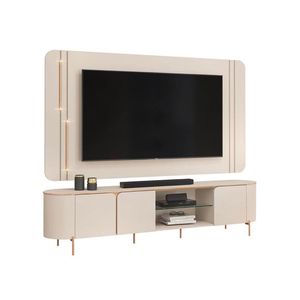 Rack Bancada Com Painel Ariana Off White – Dj Móveis