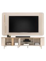 Rack Bancada Com Painel Ariana Off White – Dj Móveis