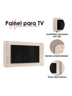 Rack Bancada Com Painel Ariana Off White – Dj Móveis