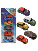 Mini veiculos pull back com 5 - liga da justiça
