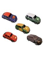 Mini veiculos pull back com 5 - liga da justiça