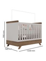 Berço Americano Vitória E Cômoda Infantil Retrô Maya Off White Carvalho – Carolina