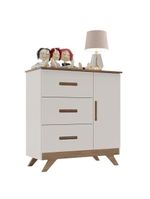 Berço Americano Vitória E Cômoda Infantil Retrô Maya Off White Carvalho – Carolina