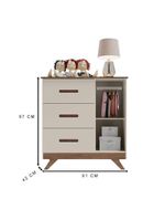 Berço Americano Vitória E Cômoda Infantil Retrô Maya Off White Carvalho – Carolina