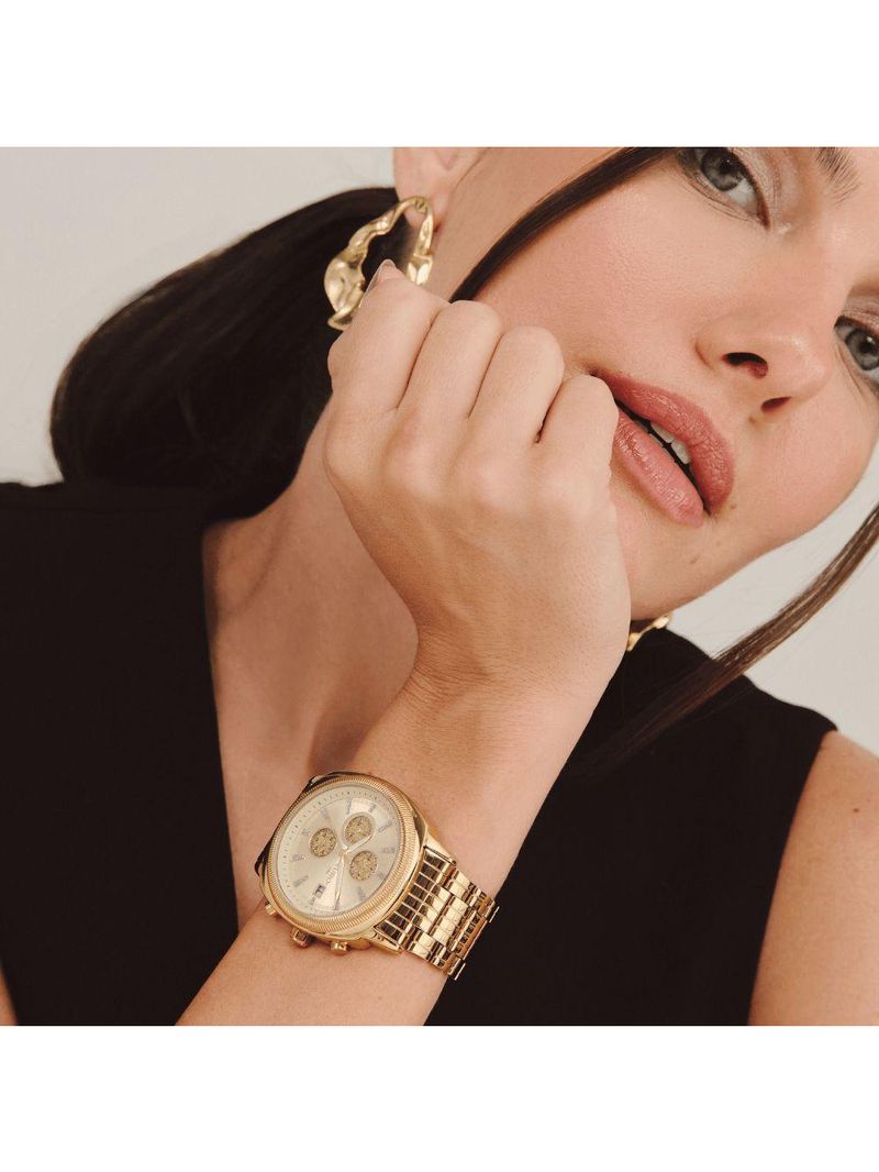 Relógio Euro Feminino Big Case Dourado - Eujs15aa-4d Relógio Euro Feminino Delux Dourado - Eujs15aa-4d