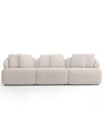 Sofá 4 Lugares Para Sala De Estar Living 294cm Arlo F04 Bouclê Bege - Lyam Decor