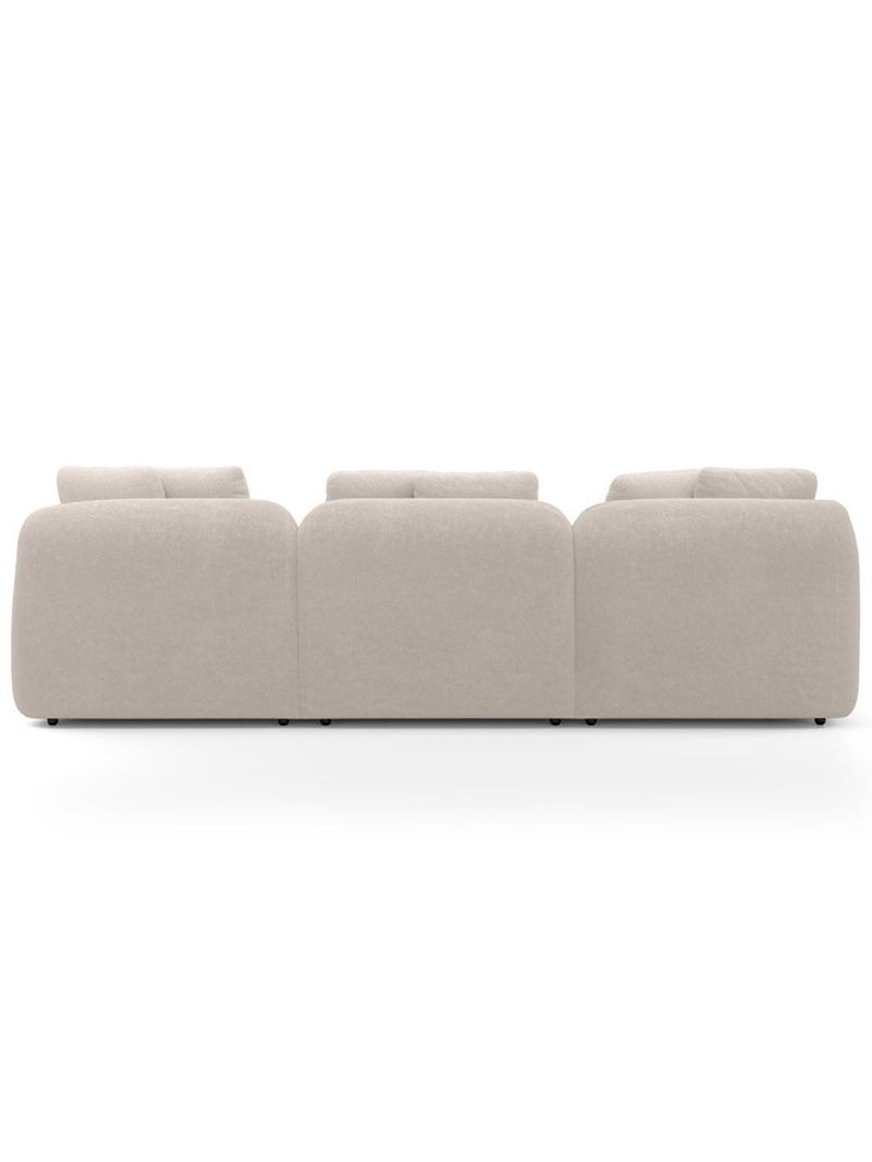 Sofá 4 Lugares Para Sala De Estar Living 294cm Arlo F04 Bouclê Bege - Lyam Decor