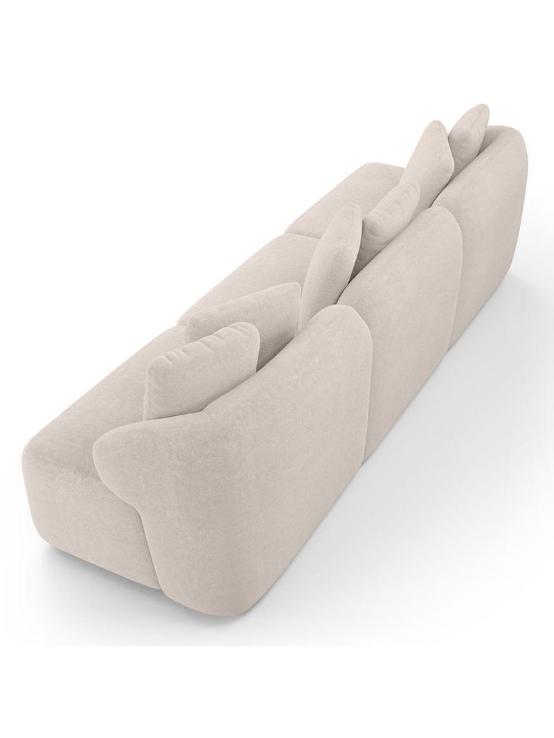 Sofá 4 Lugares Para Sala De Estar Living 294cm Arlo F04 Bouclê Bege - Lyam Decor