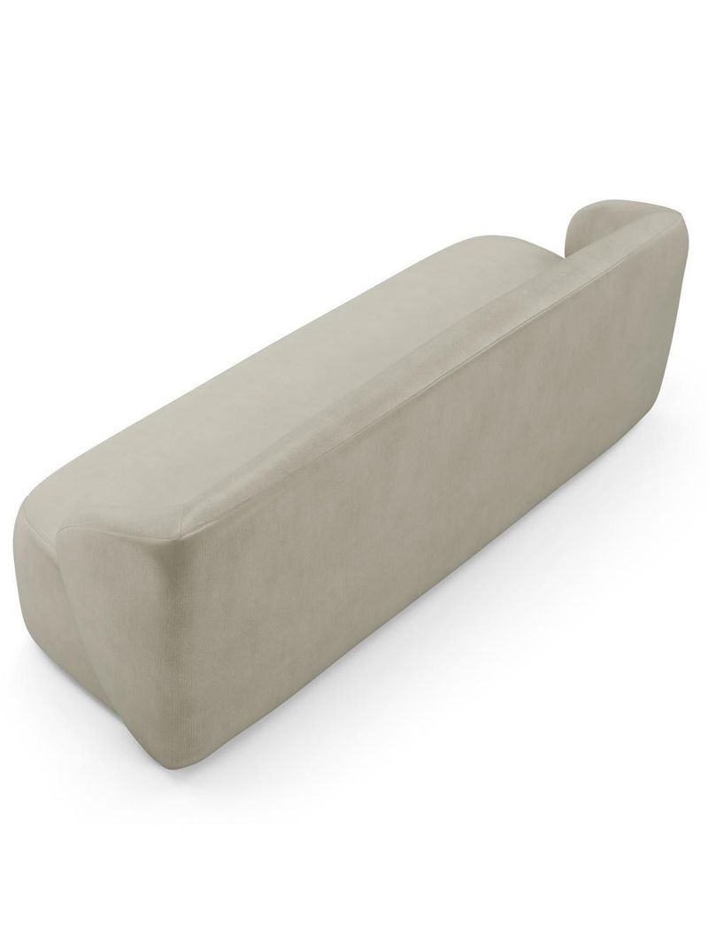 Sofá 2 Lugares Orgânico Para Sala De Estar Living 170cm Heidy F04 Veludo Bege - Lyam Decor