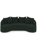 Sofá 3 Lugares Orgânico Sala De Estar Living 230cm Ekos K01 Veludo Verde - Lyam Decor