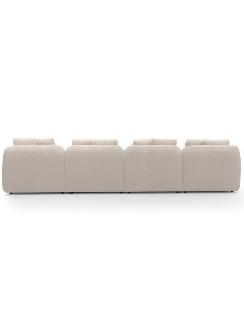 Sofá 4 Lugares Para Sala De Estar Living 314cm Arlo F04 Bouclê Bege - Lyam Decor