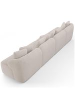 Sofá 4 Lugares Para Sala De Estar Living 314cm Arlo F04 Bouclê Bege - Lyam Decor