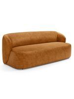 Sofá 2 Lugares Orgânico Para Sala De Estar Living 170cm Heidy F04 Couríssimo Whisky - Lyam Decor