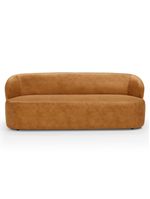 Sofá 2 Lugares Orgânico Para Sala De Estar Living 170cm Heidy F04 Couríssimo Whisky - Lyam Decor