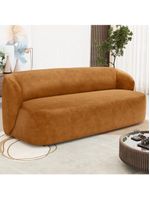 Sofá 2 Lugares Orgânico Para Sala De Estar Living 170cm Heidy F04 Couríssimo Whisky - Lyam Decor