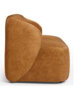 Sofá 2 Lugares Orgânico Para Sala De Estar Living 170cm Heidy F04 Couríssimo Whisky - Lyam Decor