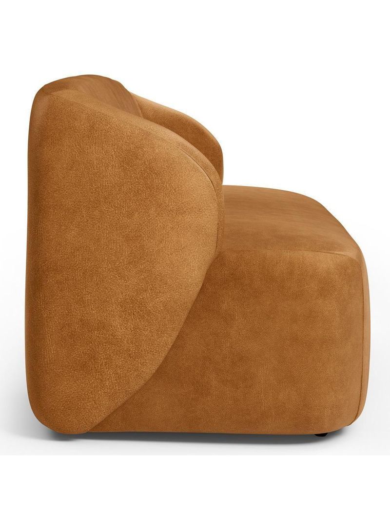 Sofá 2 Lugares Orgânico Para Sala De Estar Living 170cm Heidy F04 Couríssimo Whisky - Lyam Decor