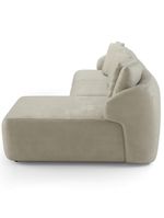 Sofá 3 Lugares Com Chaise Direito Sala Living 254cm Arlo F04 Veludo Bege - Lyam Decor