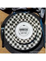 Pratos de Sobremesa Barbecue Churrasco 21cm