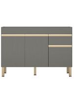 Balcão para Pia 120 cm – 3 Portas e 1 Gaveta – Line KTP Gris