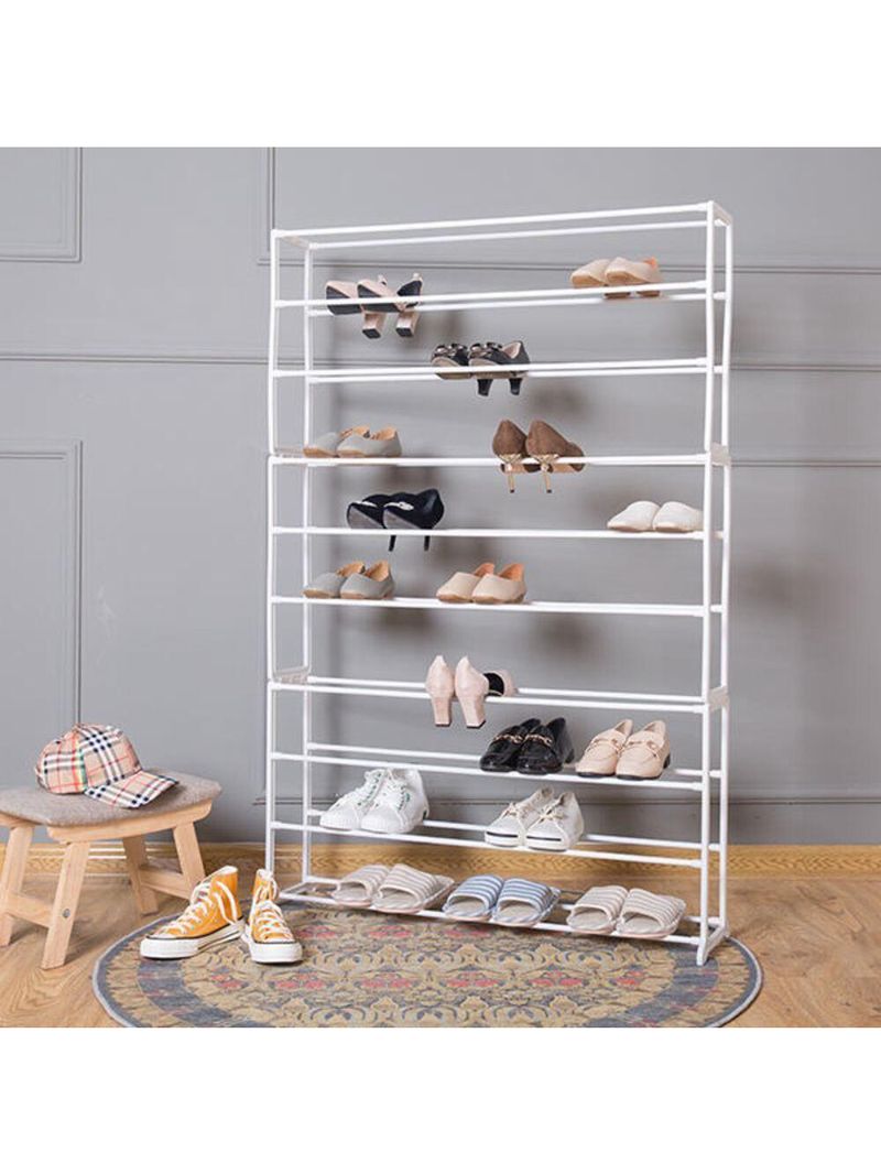 Sapateira 100 Calcados Estante Gigante 50 Pares De Sapatos E Tenis 10 Prateleiras Organizador Andares Em Metal