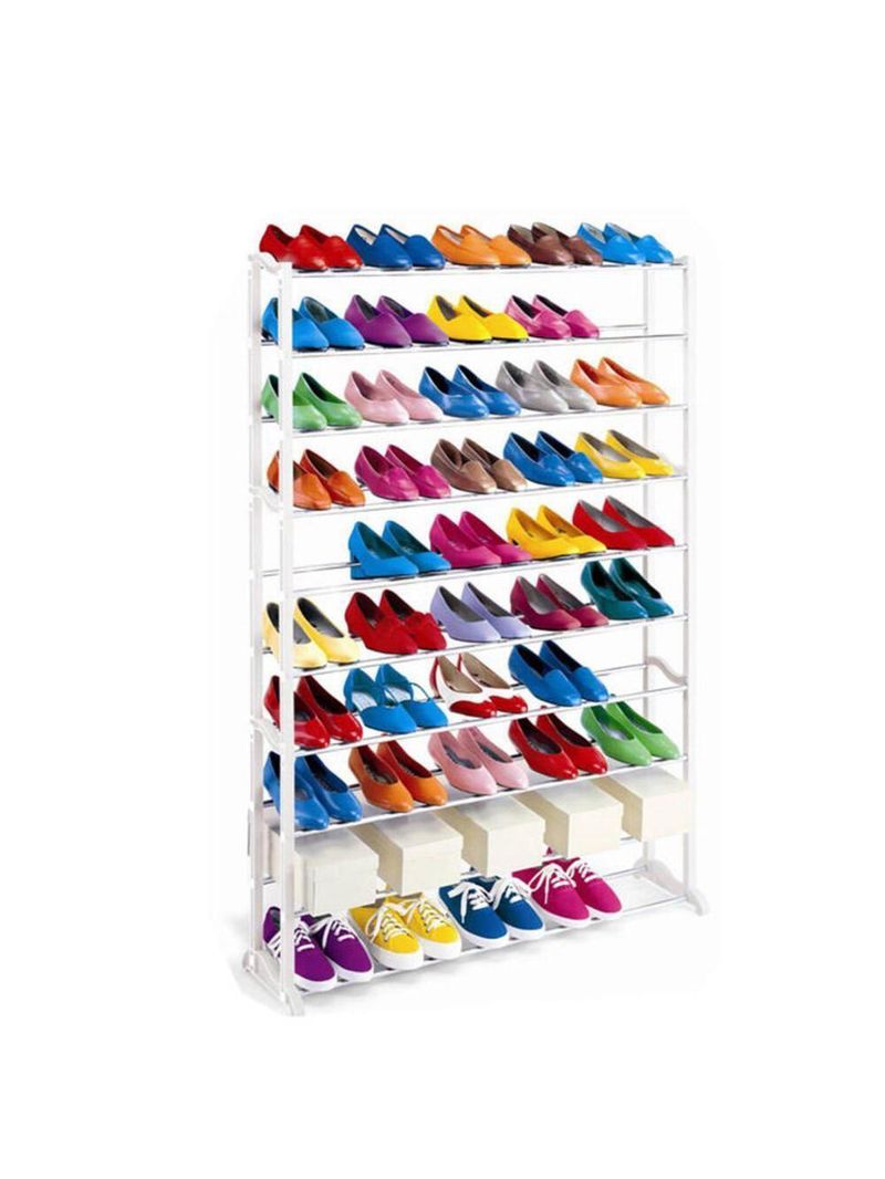 Sapateira 100 Calcados Estante Gigante 50 Pares De Sapatos E Tenis 10 Prateleiras Organizador Andares Em Metal