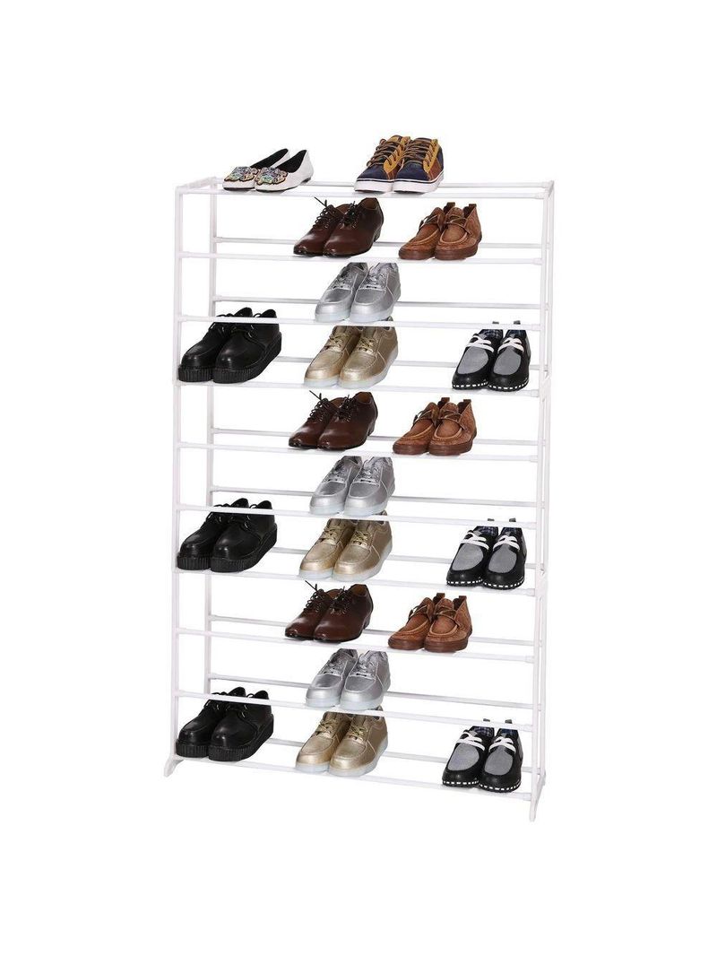 Sapateira 100 Calcados Estante Gigante 50 Pares De Sapatos E Tenis 10 Prateleiras Organizador Andares Em Metal