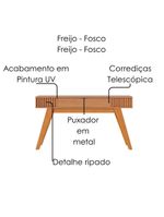 Aparador para Sala 1 Gaveta 136cm Riviera Colibri Freijó