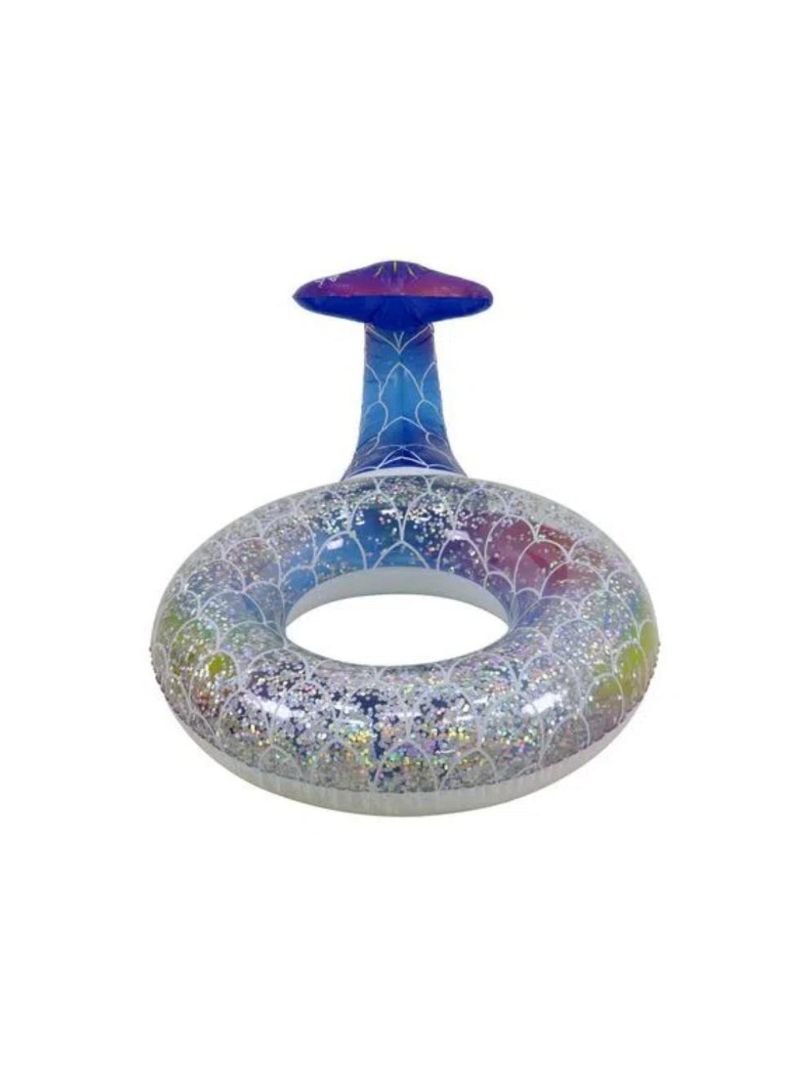 Boia Inflável Cauda de Sereia com Glitter piscina Água mar praia w11355 bel
