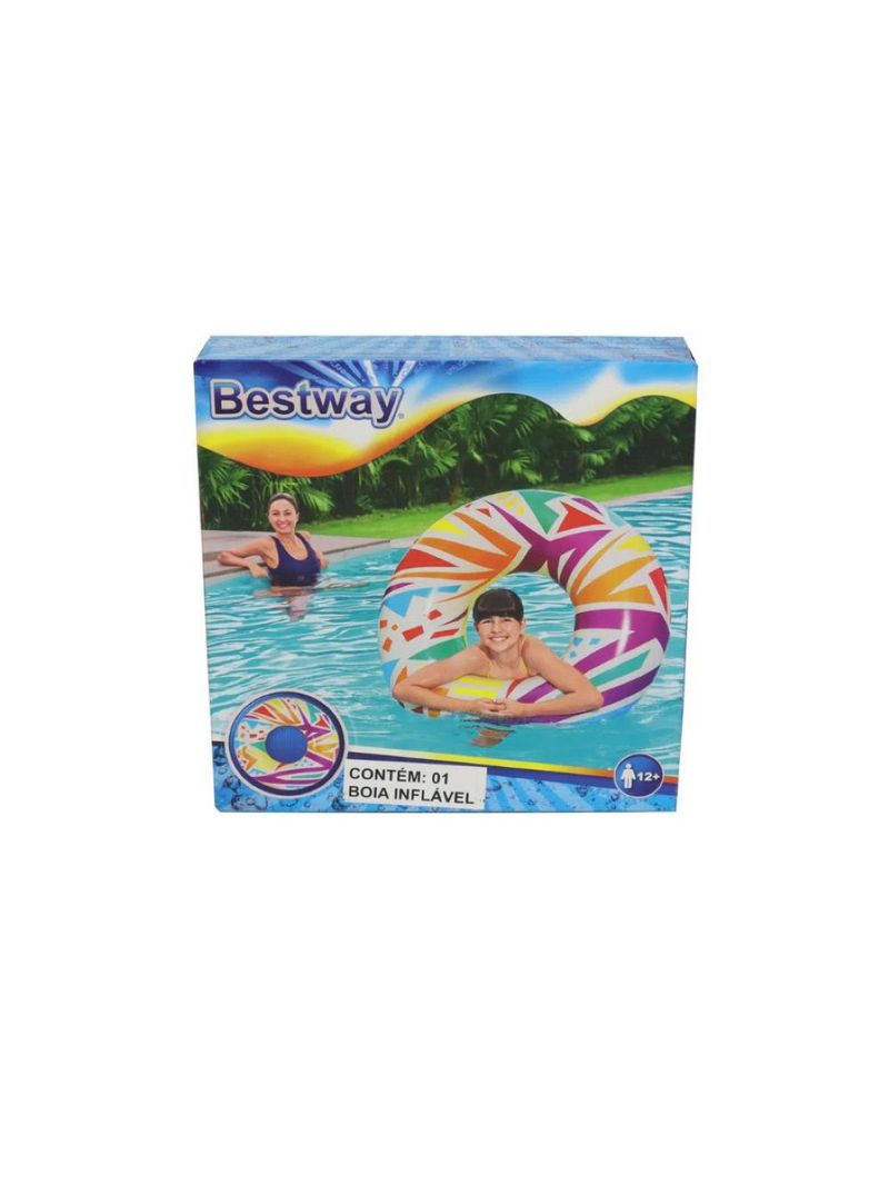 Boia Inflável Circular Geometric piscina Água mar praia  w11414 bel