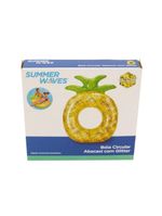 Boia Inflável Circular Abacaxi com Glitter piscina Água mar praia w11342 bel