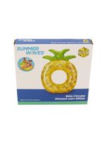 Boia Inflável Circular Abacaxi com Glitter piscina Água mar praia w11342 bel