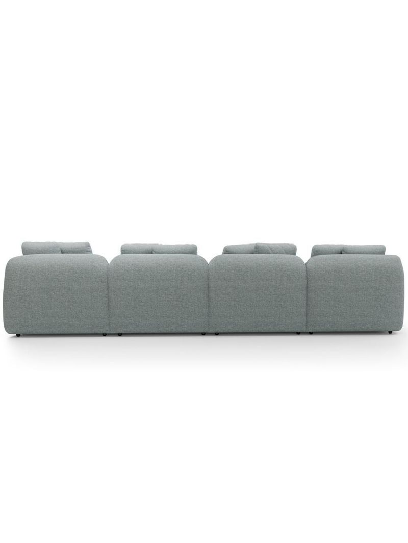 Sofá 4 Lugares Para Sala De Estar Living 314cm Arlo F04 Linho Cinza - Lyam Decor