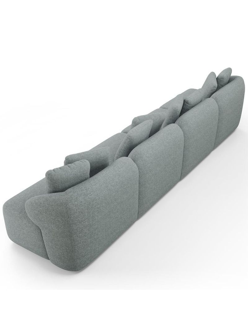 Sofá 4 Lugares Para Sala De Estar Living 314cm Arlo F04 Linho Cinza - Lyam Decor