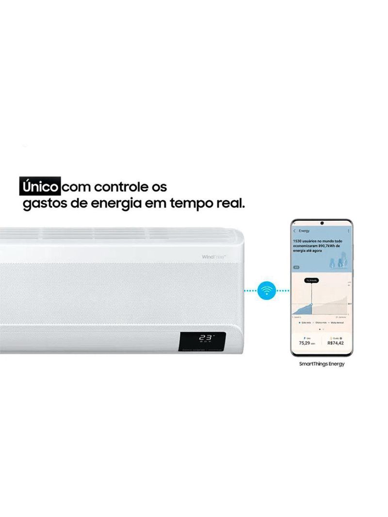 Ar Condicionado Split Inverter Samsung Windfree Connect 12000 Btus Frio 220v