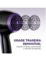 Secador De Cabelos Black Purple Scn-01 127v/60hz
