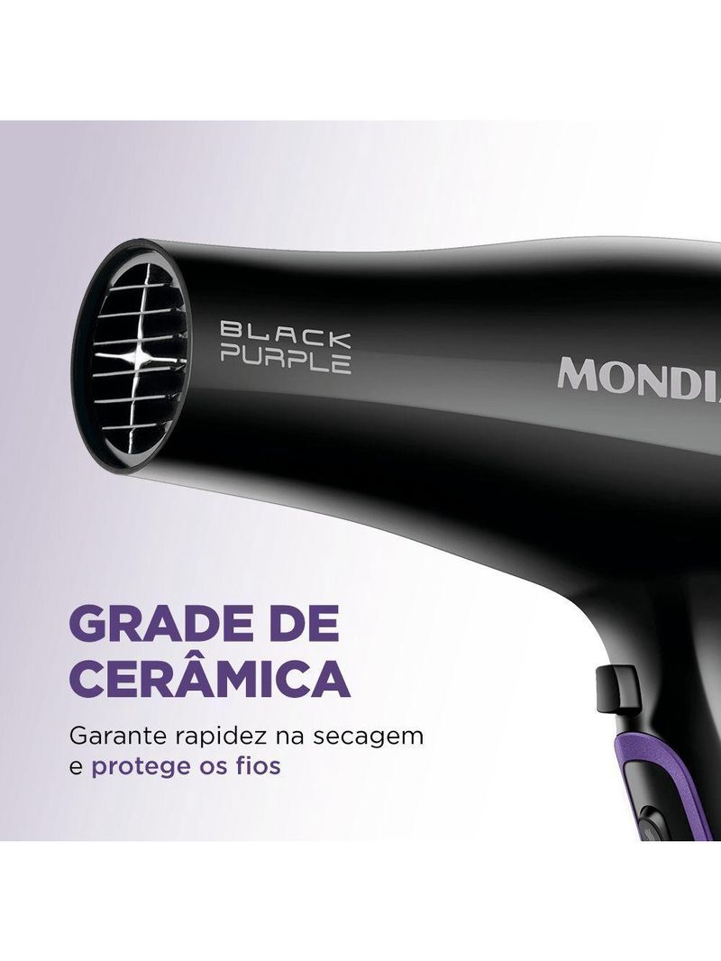 Secador De Cabelos Black Purple Scn-01 127v/60hz