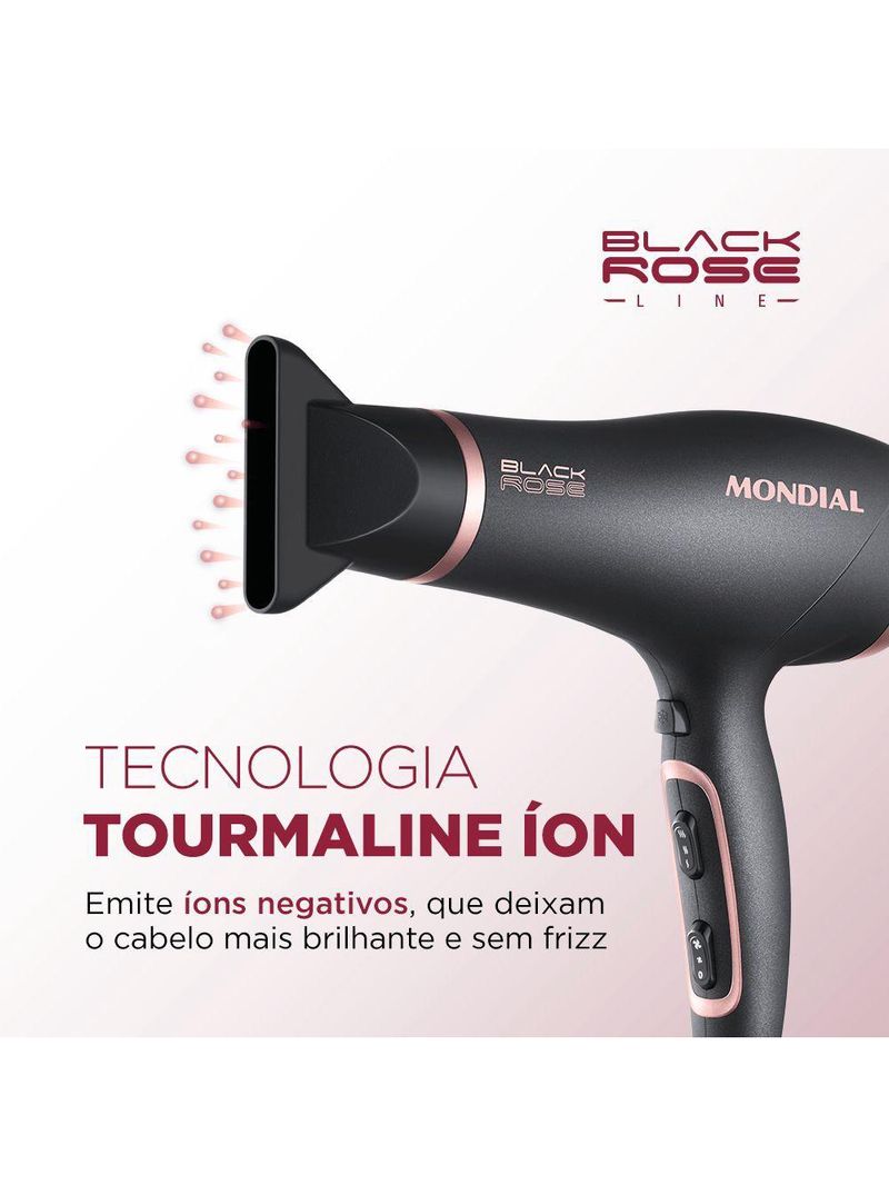 Secador De Cabelos Mondial Black Rose SC-37 127v