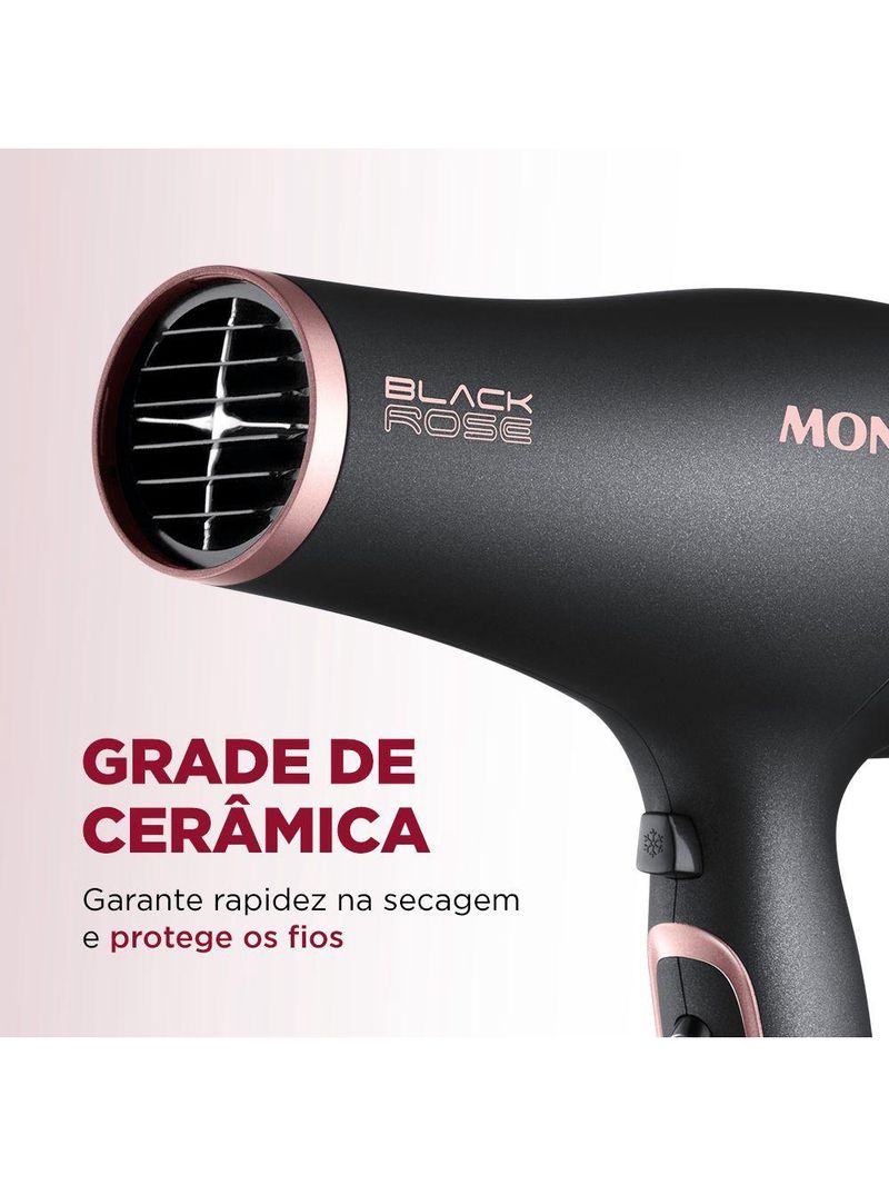 Secador De Cabelos Mondial Black Rose SC-37 127v