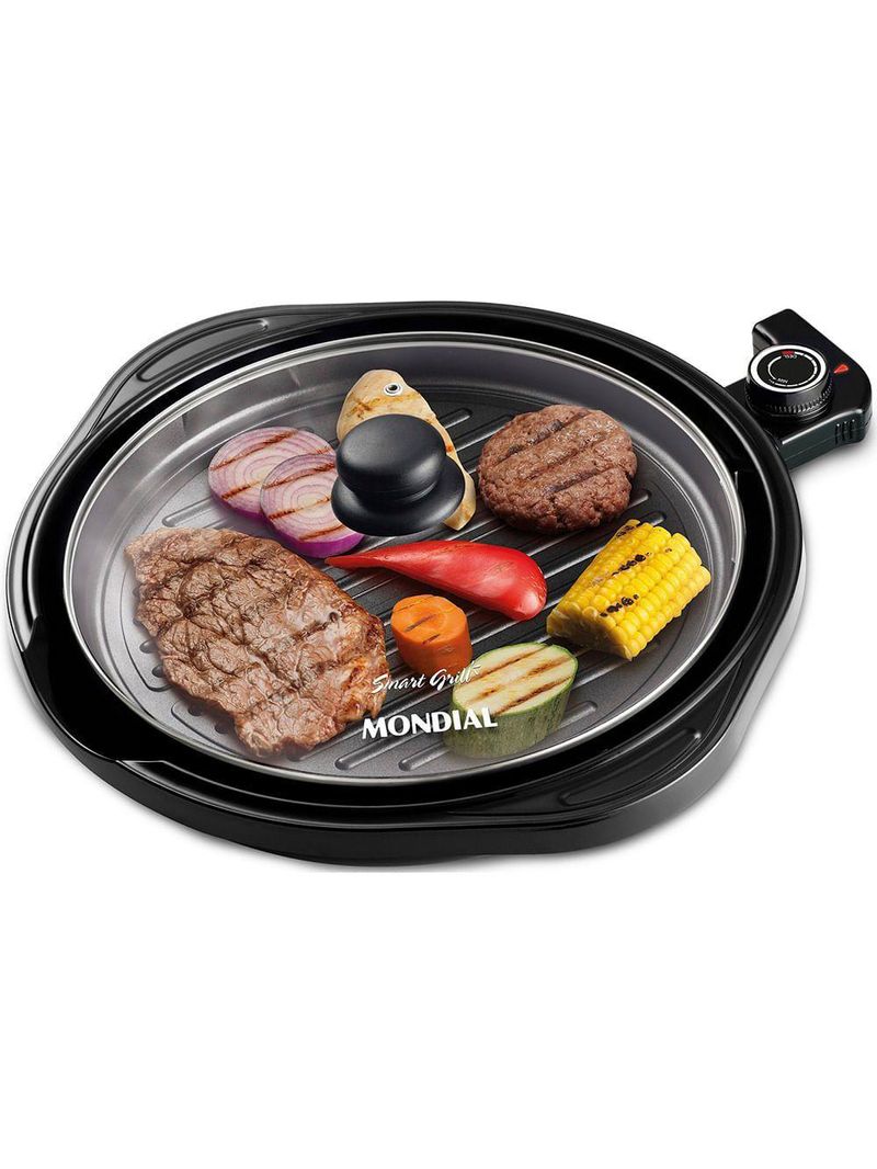 Grill Redondo Mondial Smart Grill G-04 – 127V – Preto
