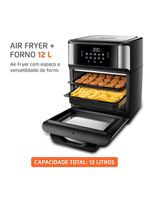 Fritadeira Elétrica Forno Oven 12L Mondial AFON-12L-BI-BC – 110V – Preto/Inox