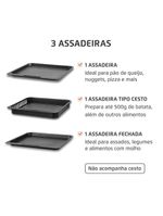 Fritadeira Elétrica Forno Oven 12L Mondial AFON-12L-BI-BC – 110V – Preto/Inox