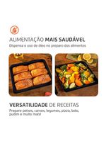 Fritadeira Elétrica Forno Oven 12L Mondial AFON-12L-BI-BC – 110V – Preto/Inox