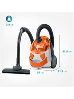 Aspirador De Pó Mondial Turbo Hepa Branco e Laranja AP-15 220V