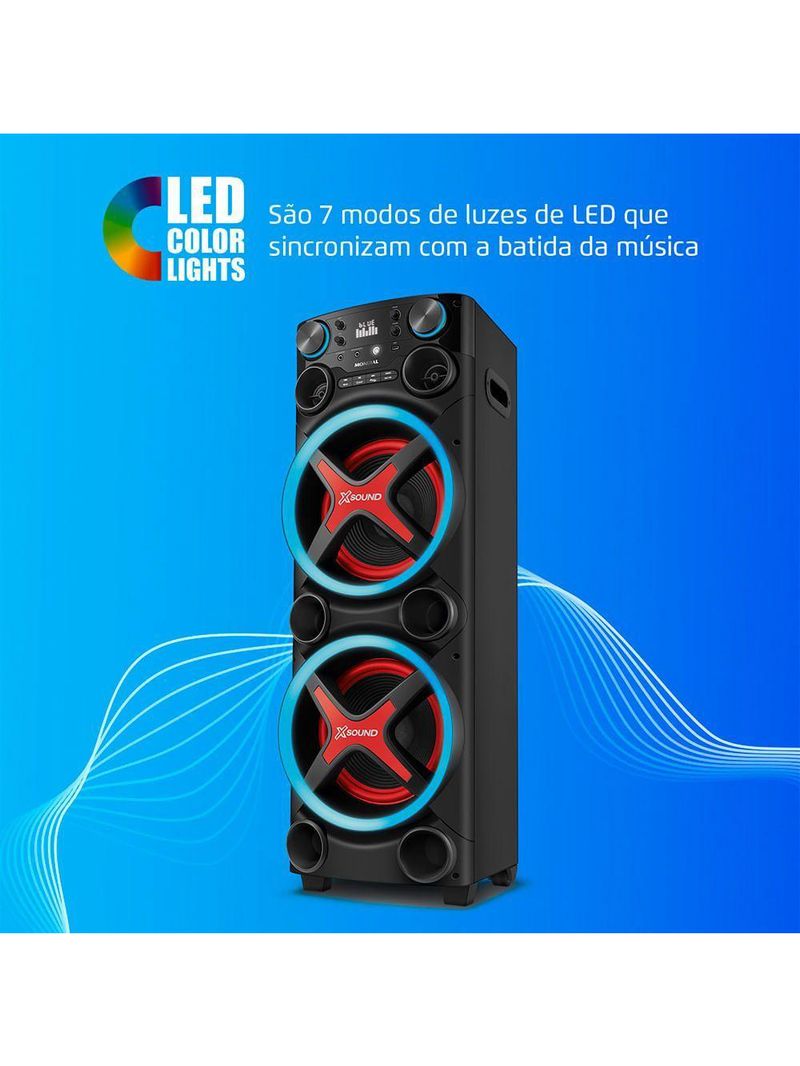 Torre De Som Mondial TM-2200 Luzes Bluetooth APP Bivolt